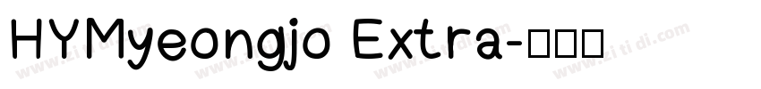 HYMyeongjo Extra字体转换